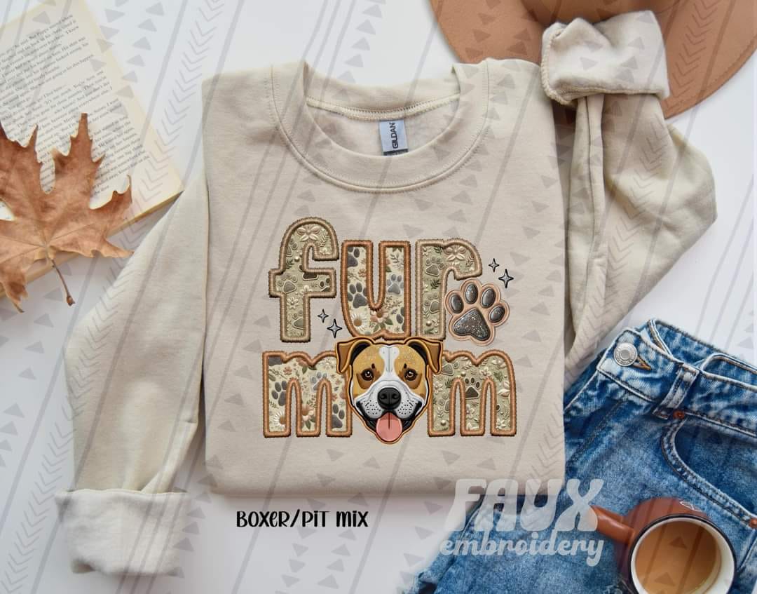 BOXER/PIT MIX FUR MOM